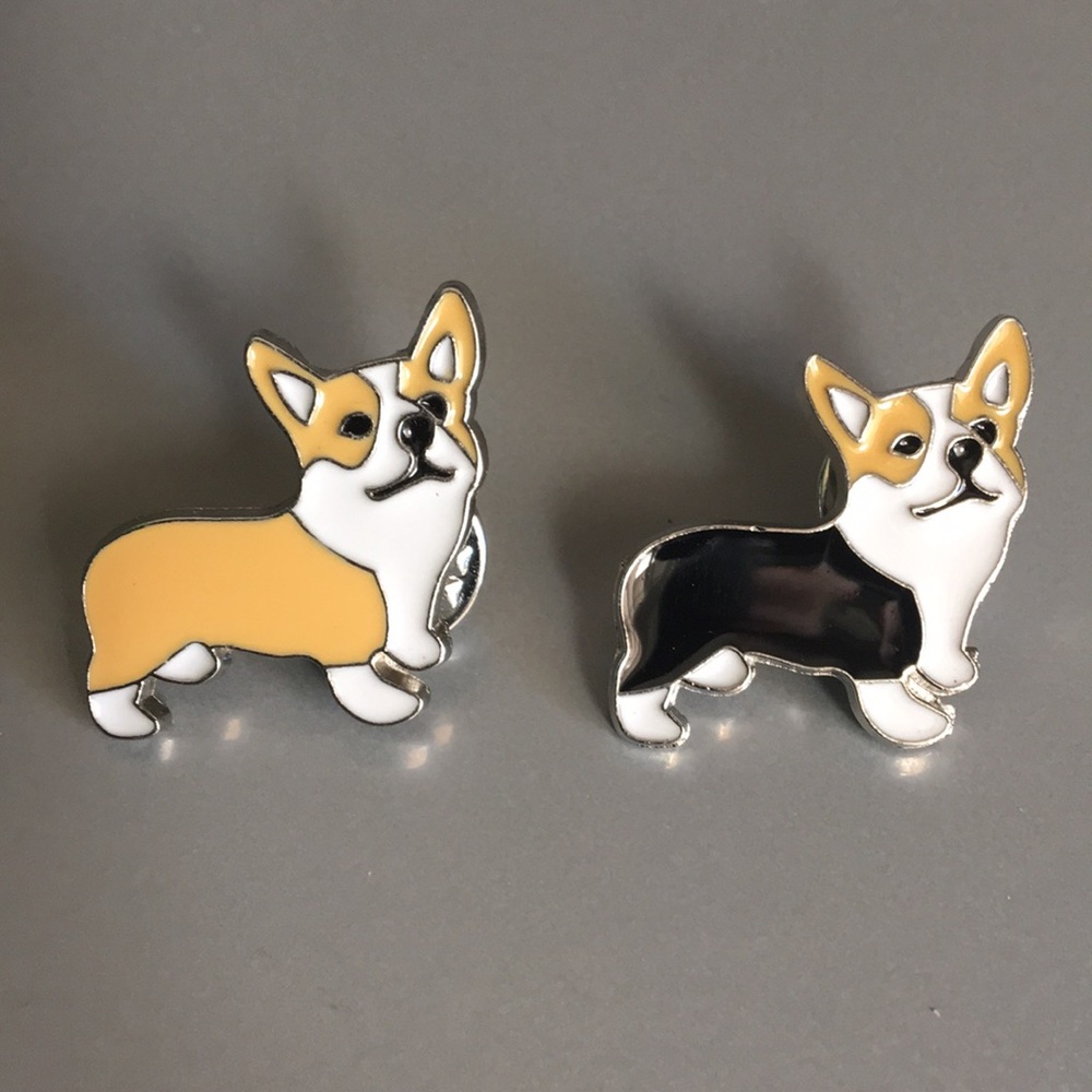 LAST ONE TAN CORGIE brooch pin
